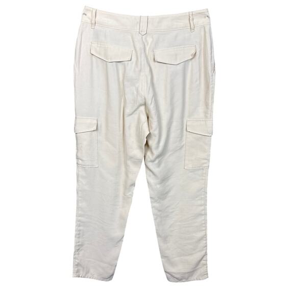 Paige Women's Becca Pleated Cargo Pants Flowy Rayon Size 6 Designer Boho Chic - Picture 4 of 10